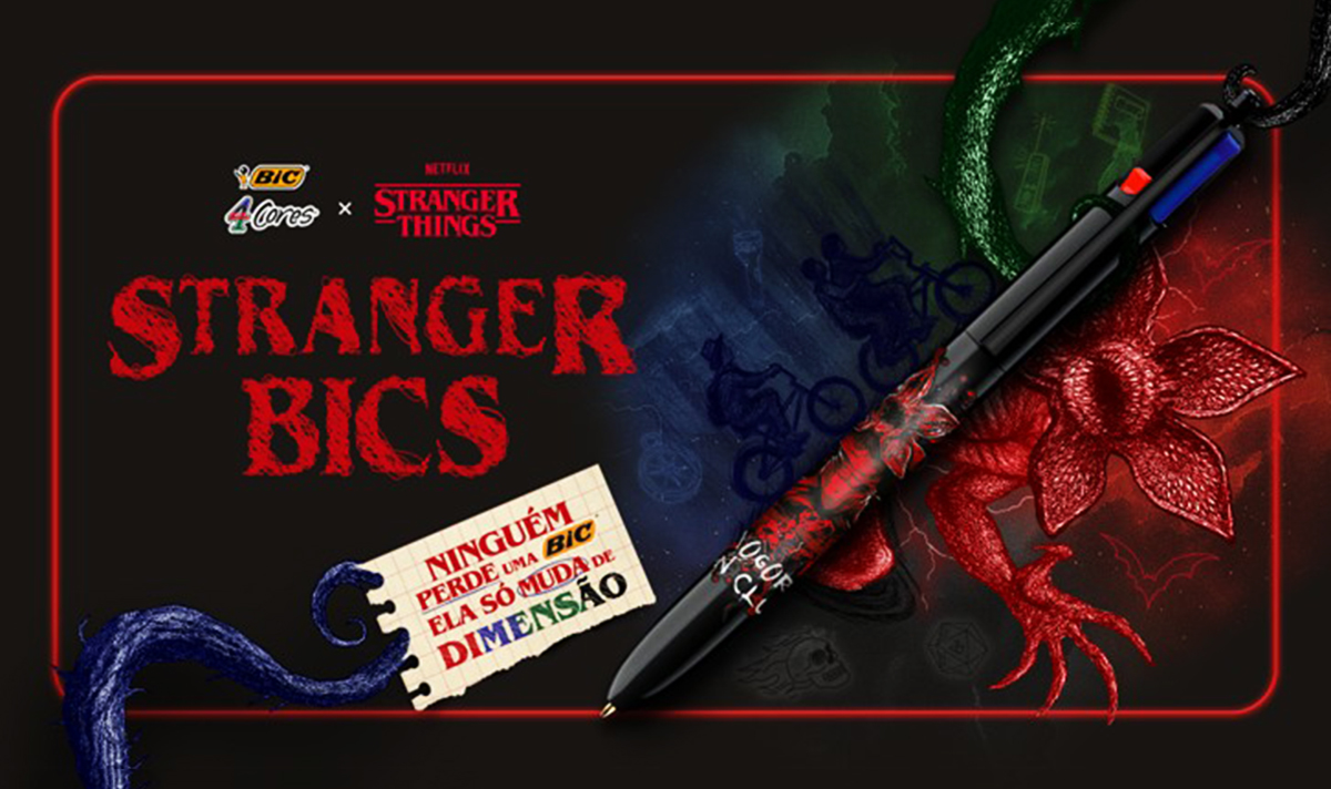 Linha exclusiva: BIC 4 Cores se une à série Stranger Things com coleção licenciada